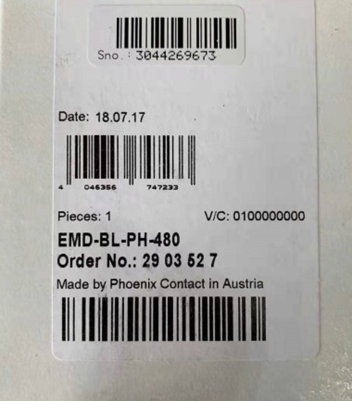 1pcs PHOENIX CONTACT EMD Relay 2903527 EMD-BL-PH-480