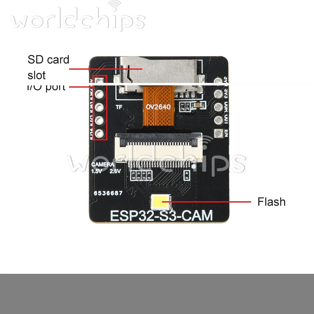ESP32-S3-CAM WiFi Bluetooth development board Visual recognition module Type C