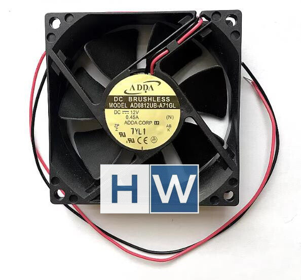 1PC AD0812UB-A71GL  12V 0.45A ADDA chassis 80 * 25 8CM cooling fan