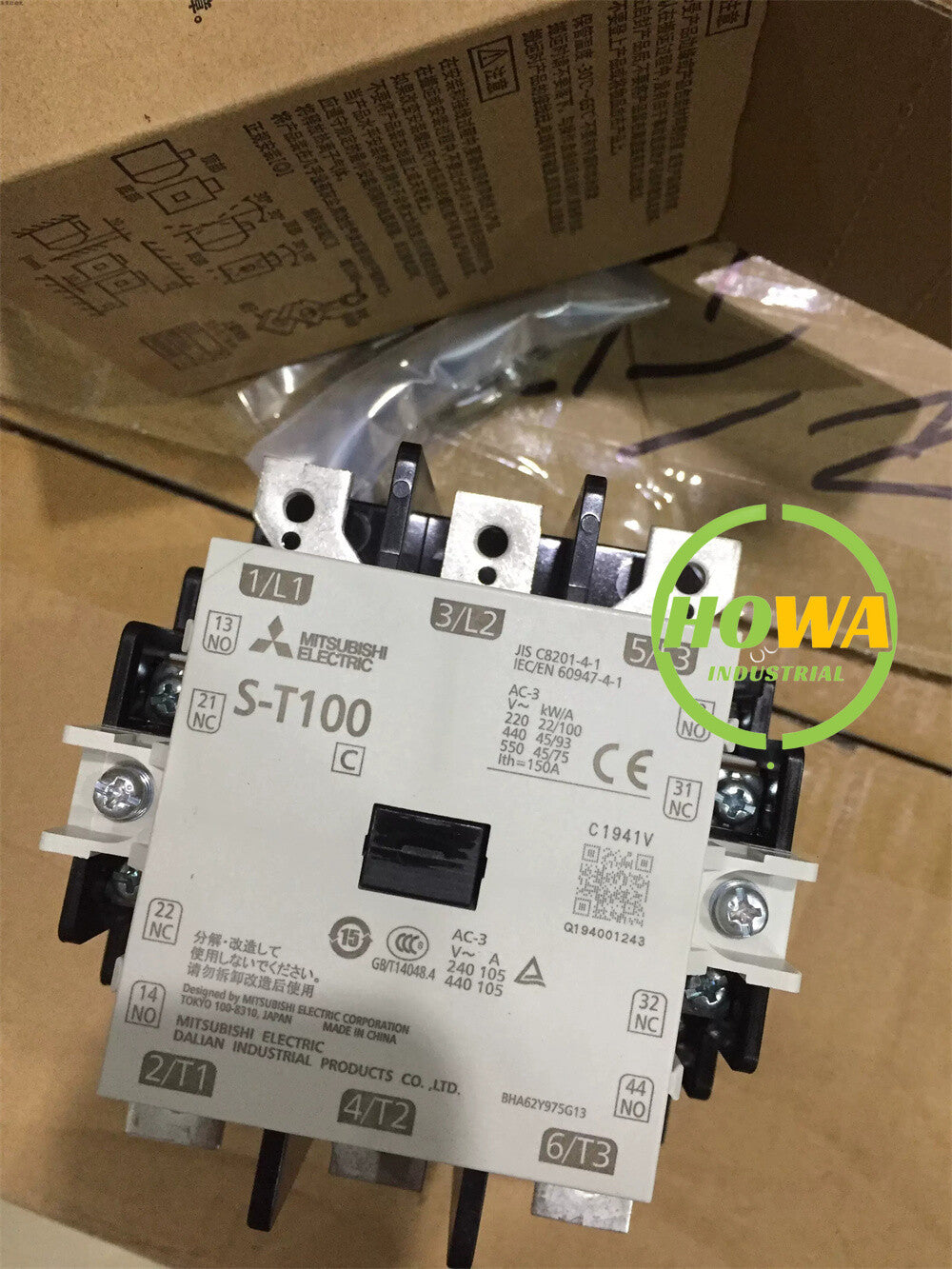 1/piece Mitsubishi AC Contactor ST100 S-T100 110V 220V 380V Replaces S-N95 SN95