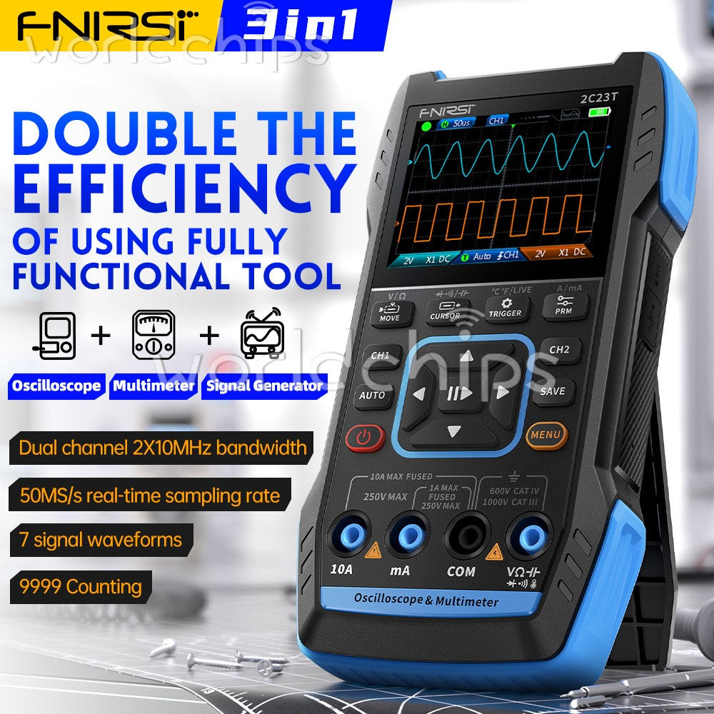 FNIRSI 2C23T / 2C53T Smart Digital Oscilloscope Multimeter Signal Generator