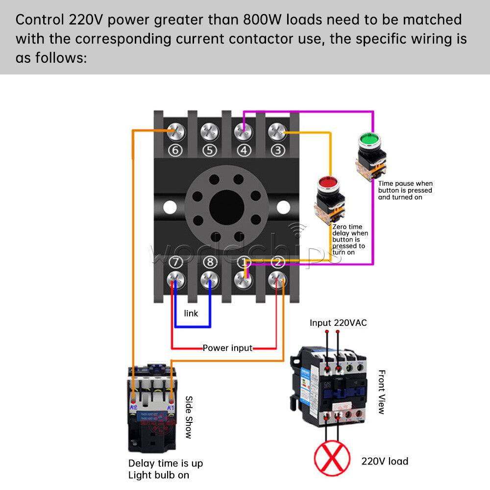 DH48S-S 0.1s-99h AC/DC12V 24V AC220V Cycle Timer Time Switch Relay With Base