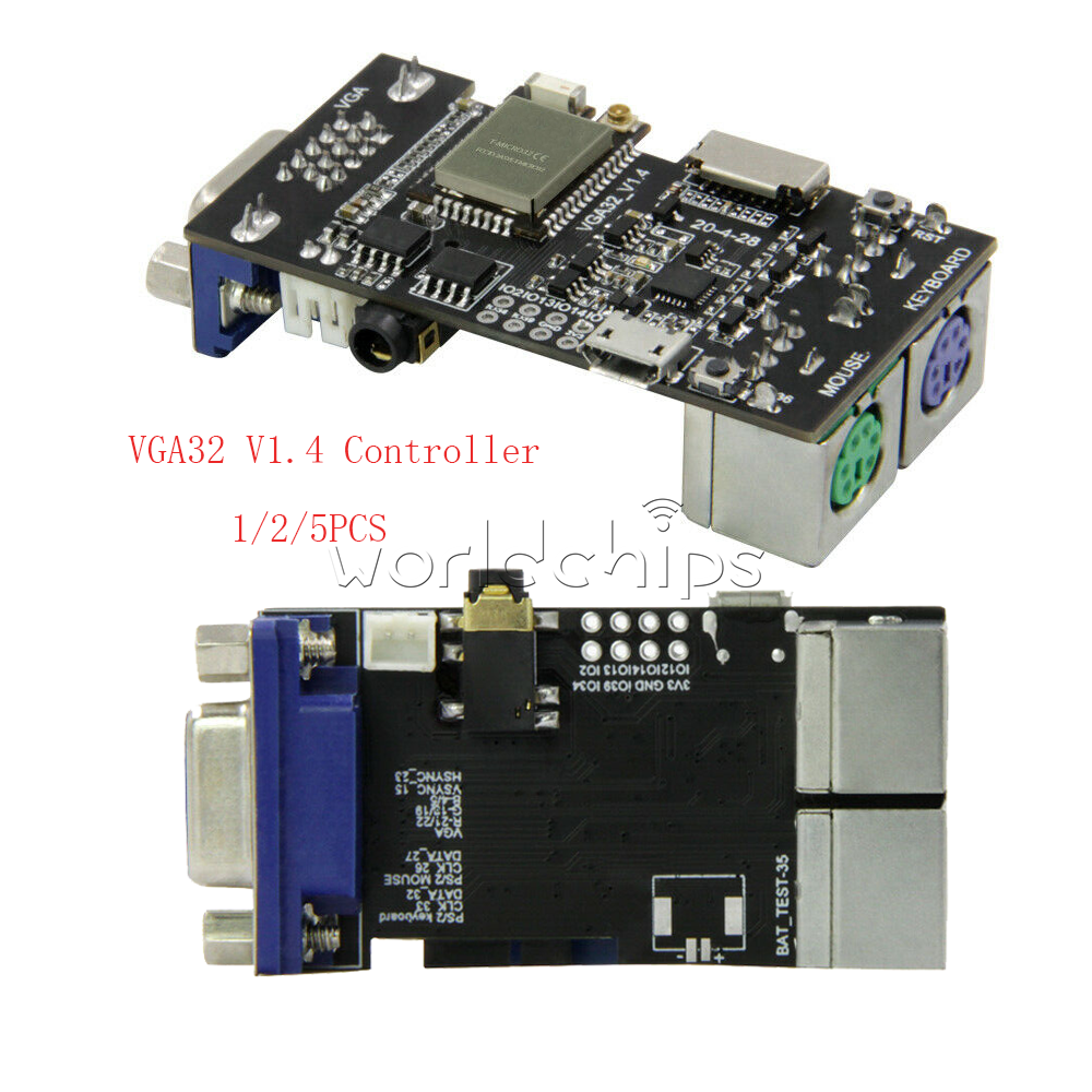 1/2/5PCS ESP32 VGA32 V1.4 Graphics Library PS/2 Mouse Keyboard Controller