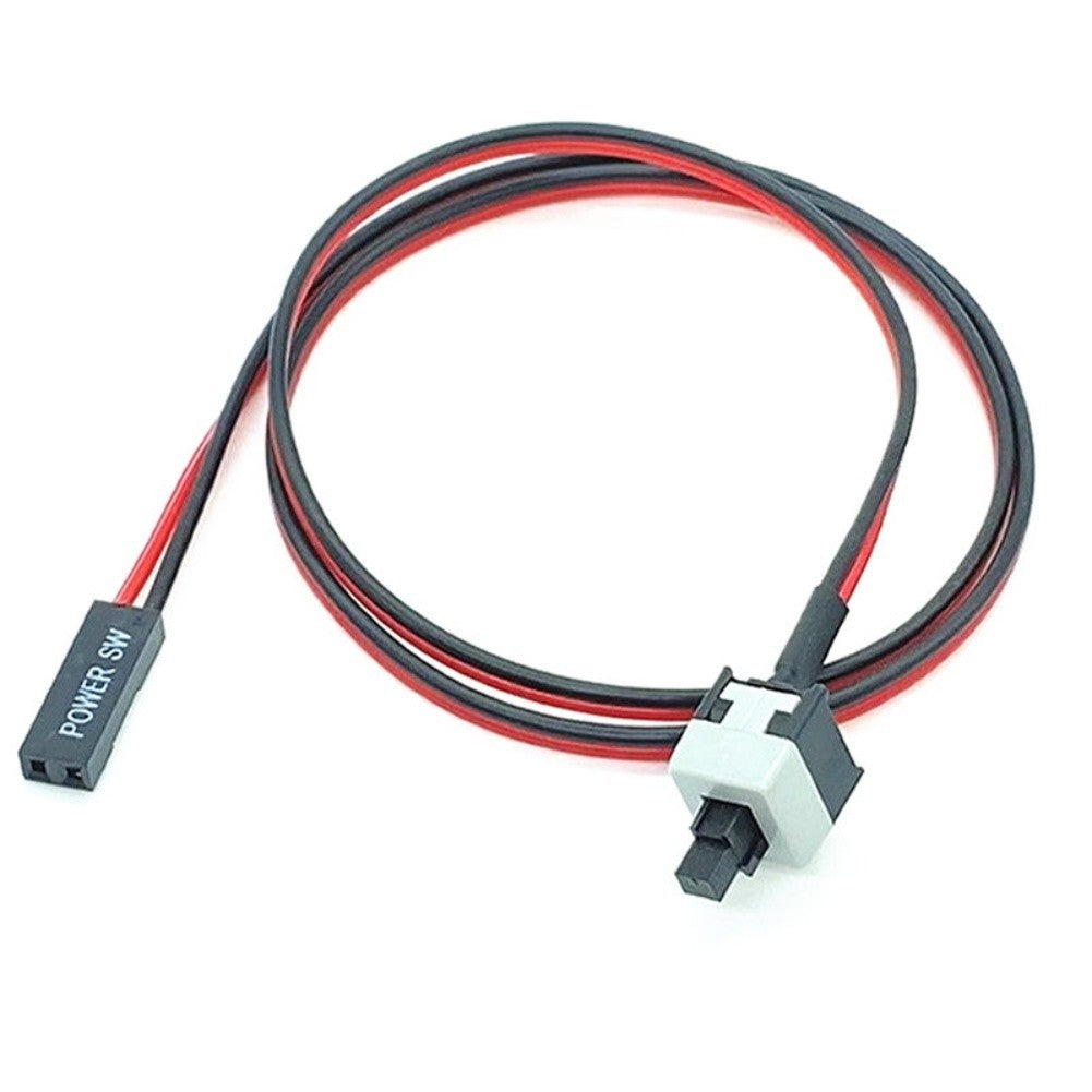 50PCS Computer Power Reset Switch Cable with Red Black Color for Motherboards