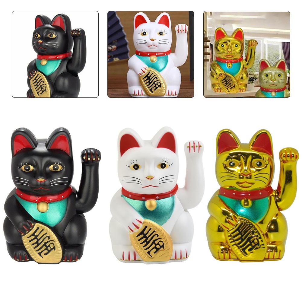 Lucky Cat Cashier  Store Opening Charm Rifeng 6 inch Electric Waving Cat
