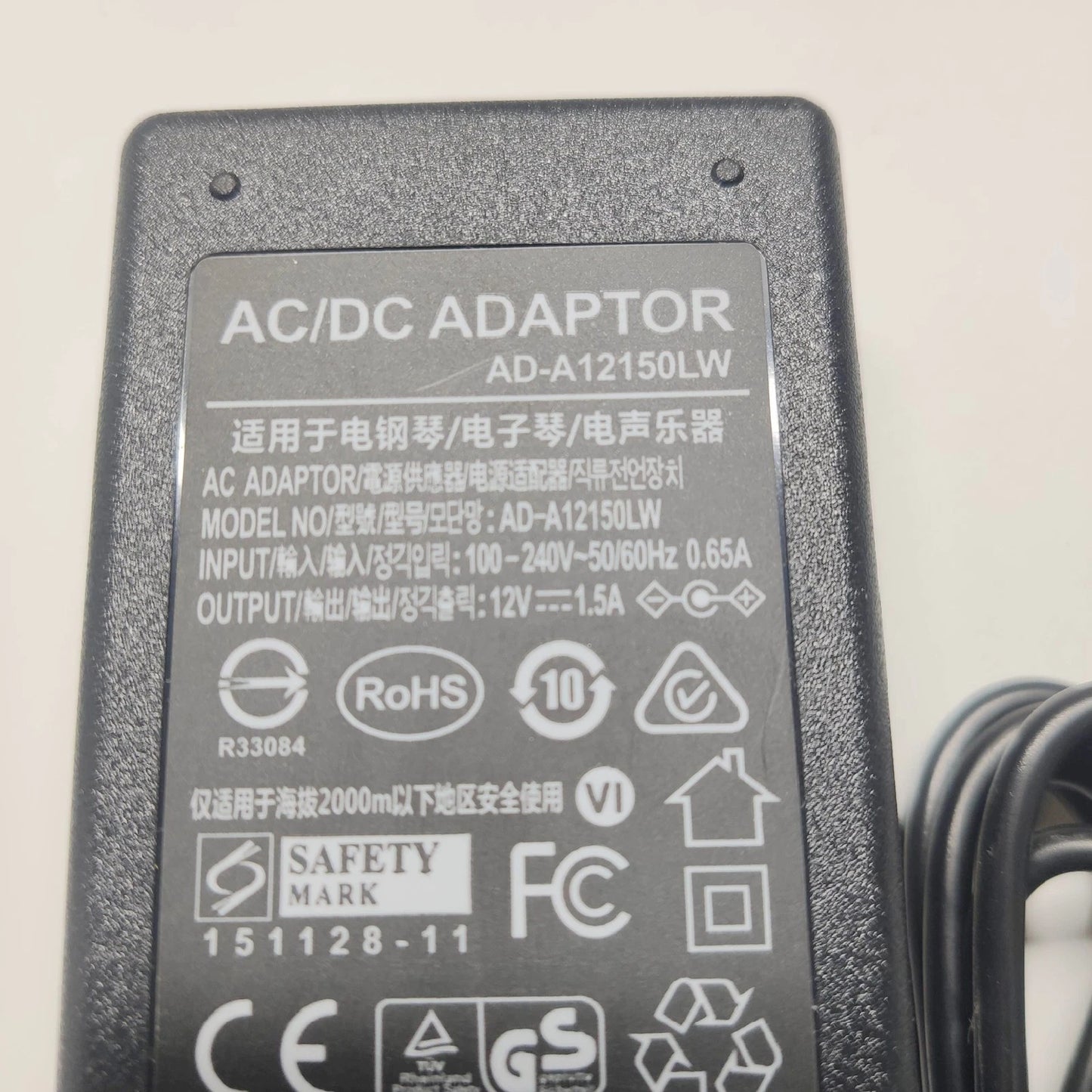 12V keyboard AD-A12150LW power adapter  fit for PX358 150 350