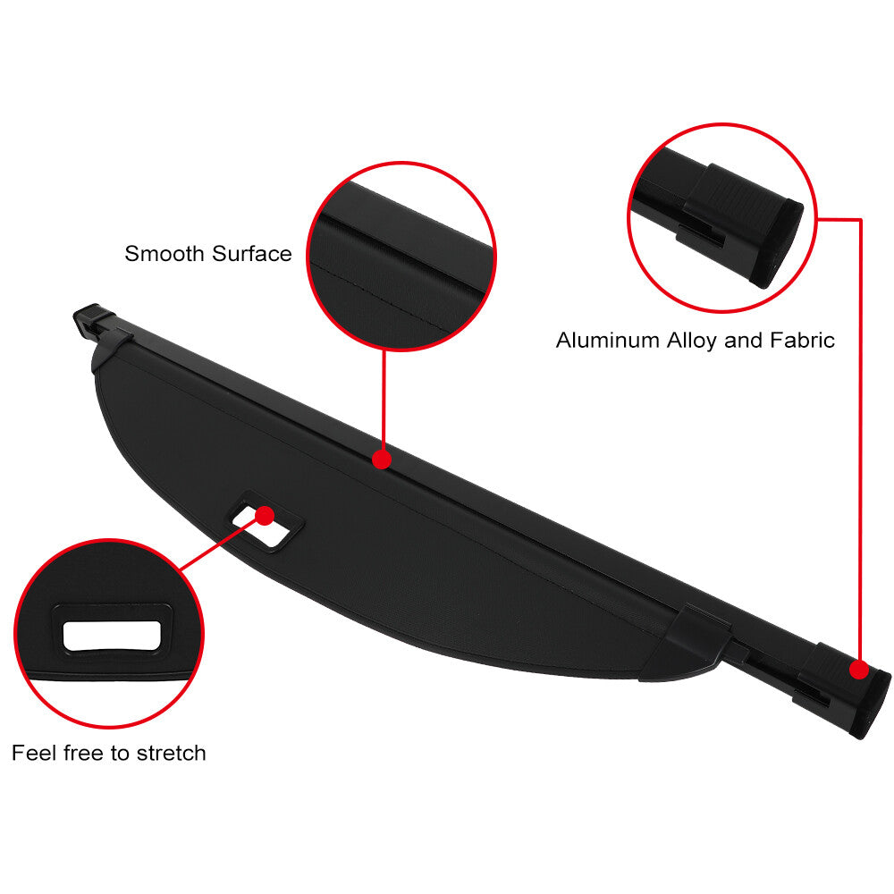 ECCPP Retractable Rear Cargo Cover Shield Shade For Hyundai Santa Fe 2019-2023