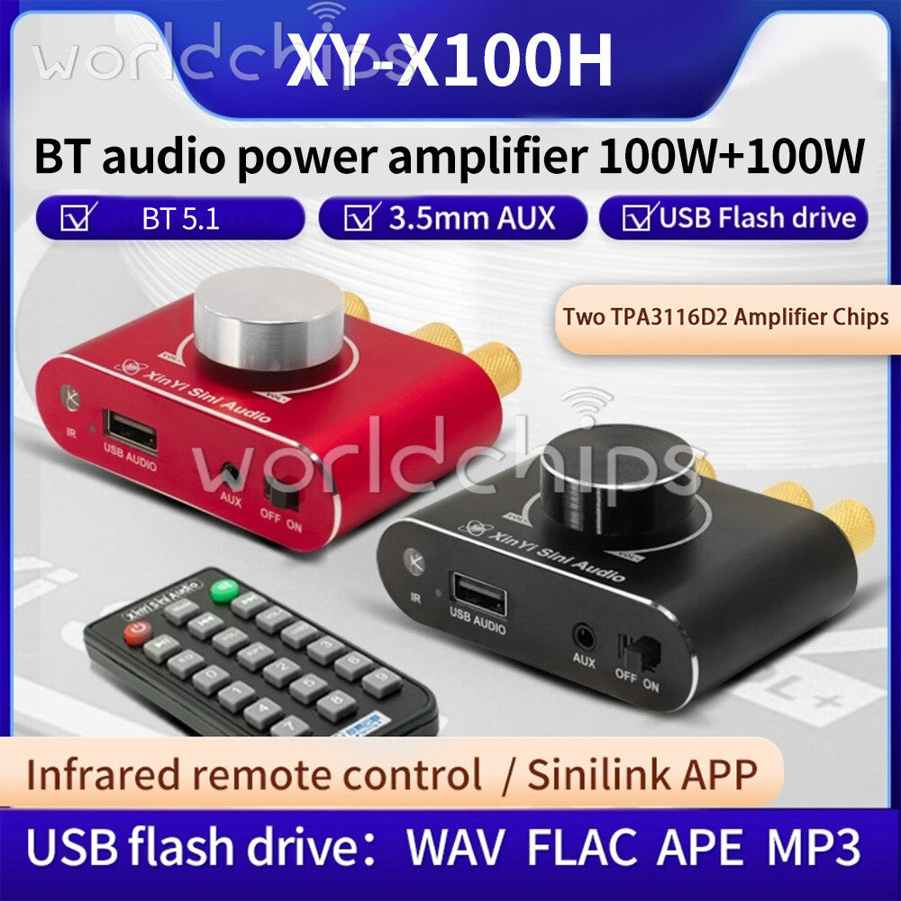 X100H HIFI Bluetooth Stereo Digital Audio Power Amplifier Board TPA3116 Class-D