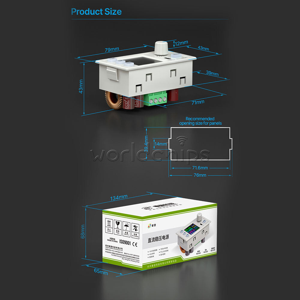 RK6006 60V Adjustable DC to DC Step Down Regulated Power Supply Buck Converter