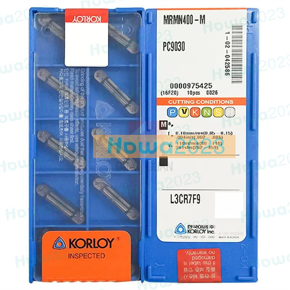10pcs/Box KORLOY  MRMN400-M PC9030 Carbide Inserts Grooving Blade