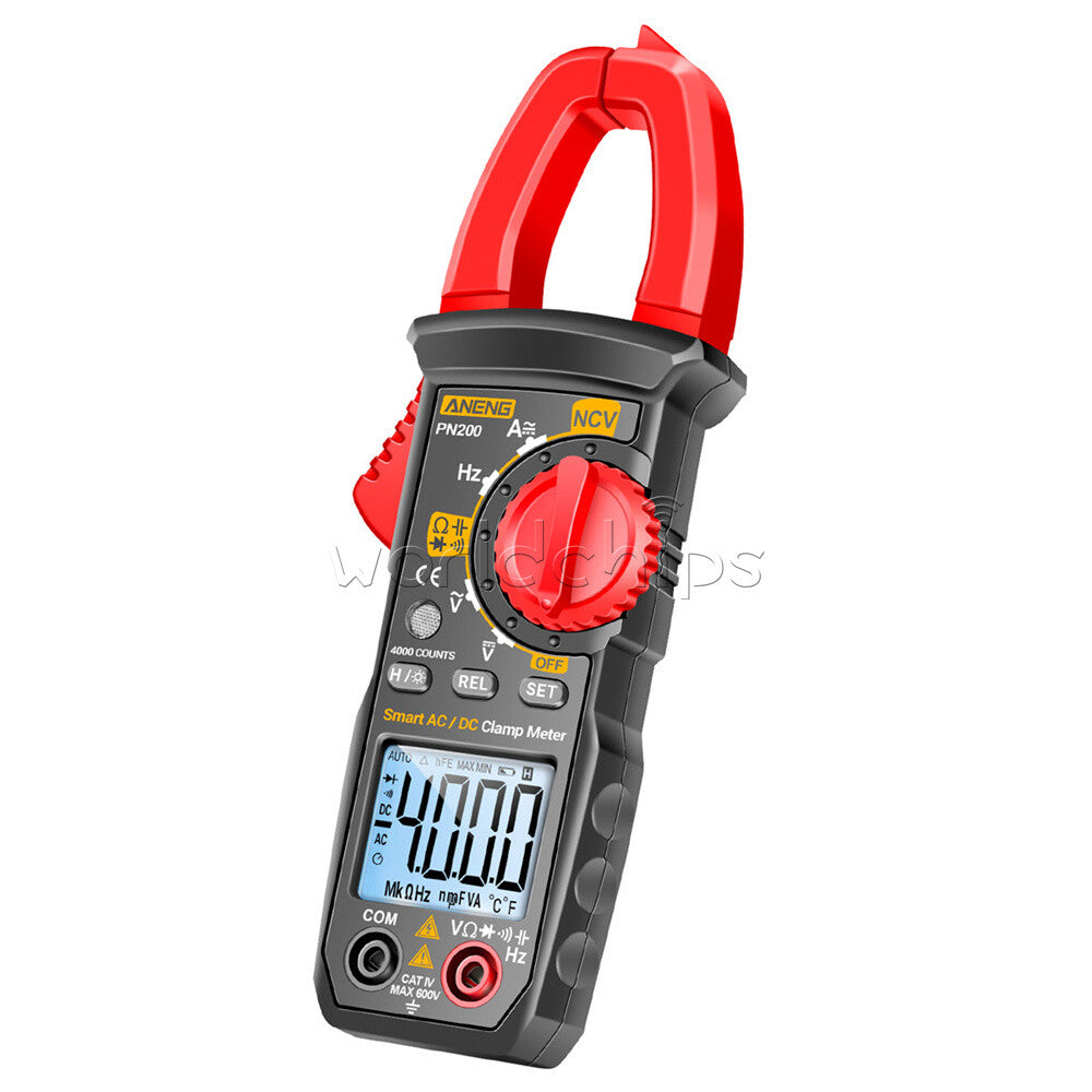 Digital Multimeter Clamp Meter Tester AC/DC Voltage Current Non-Contact 0-600A