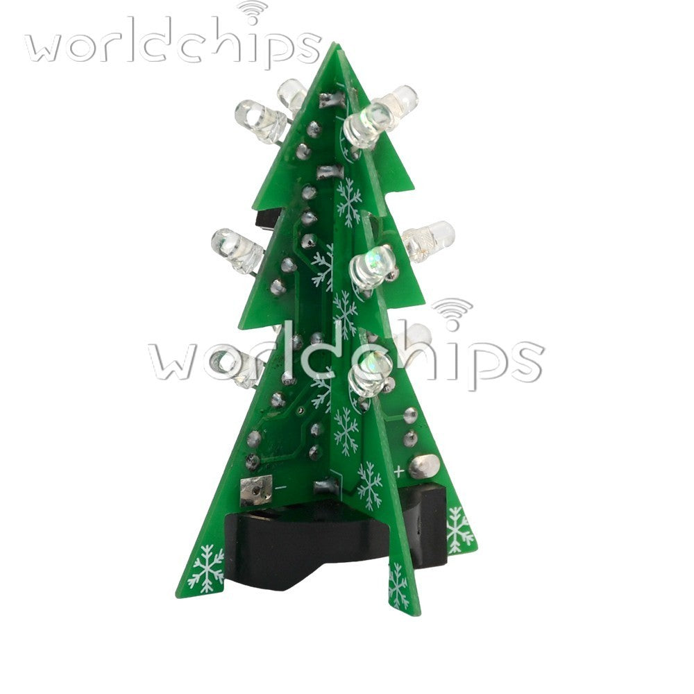 10set LED flash Christmas tree DIY kit Electronic Soldering Practice loose parts