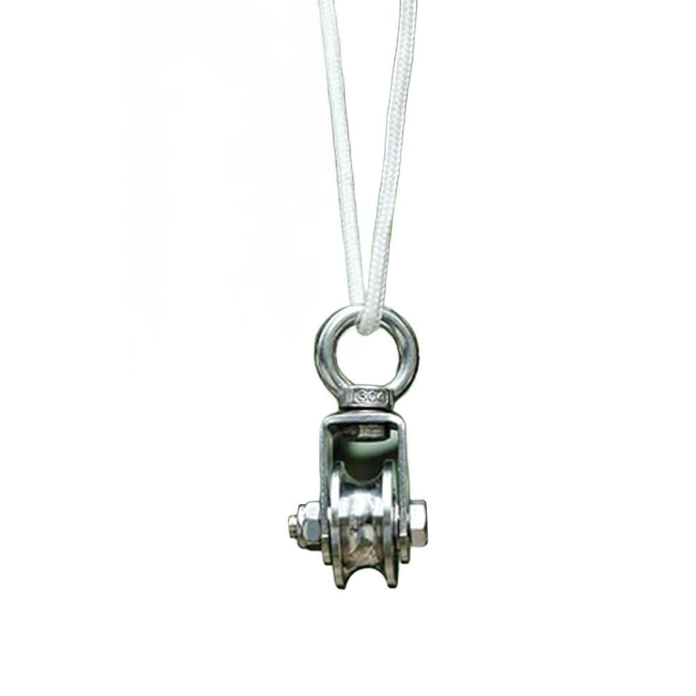 304 Stainless Steel Pulley with Two Ball Bearings for Efficient Rope Movement