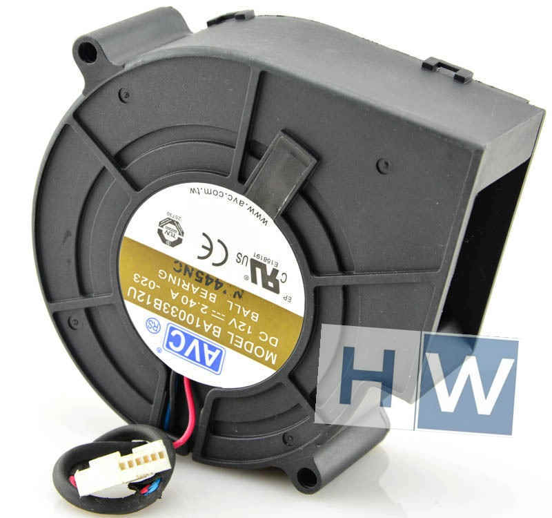 AVC 9733 BA10033B12U 12V 2.4A 4-wire Turbo Blower PWM Speed Regulation Fan