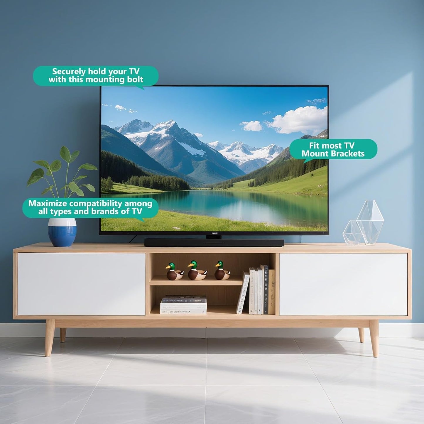 Universal TV Mount Hardware Kit Includes M4 M5 M6 M8, Fit Most up to 80 Inches T