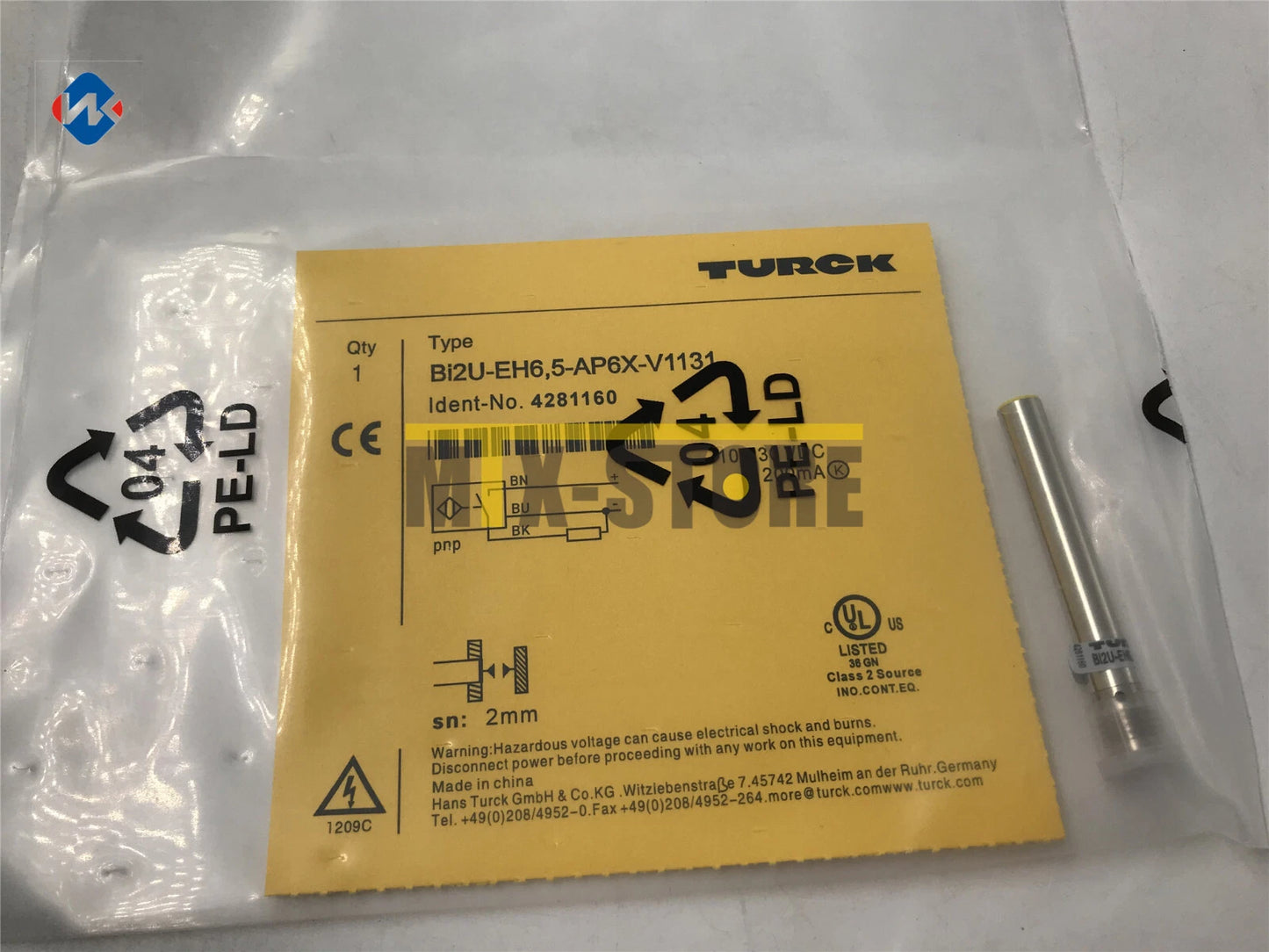 1PCS   ONES TURCK BI2U-EH6,5-AP6X-V1131 Sensor&Proximity Switch #P