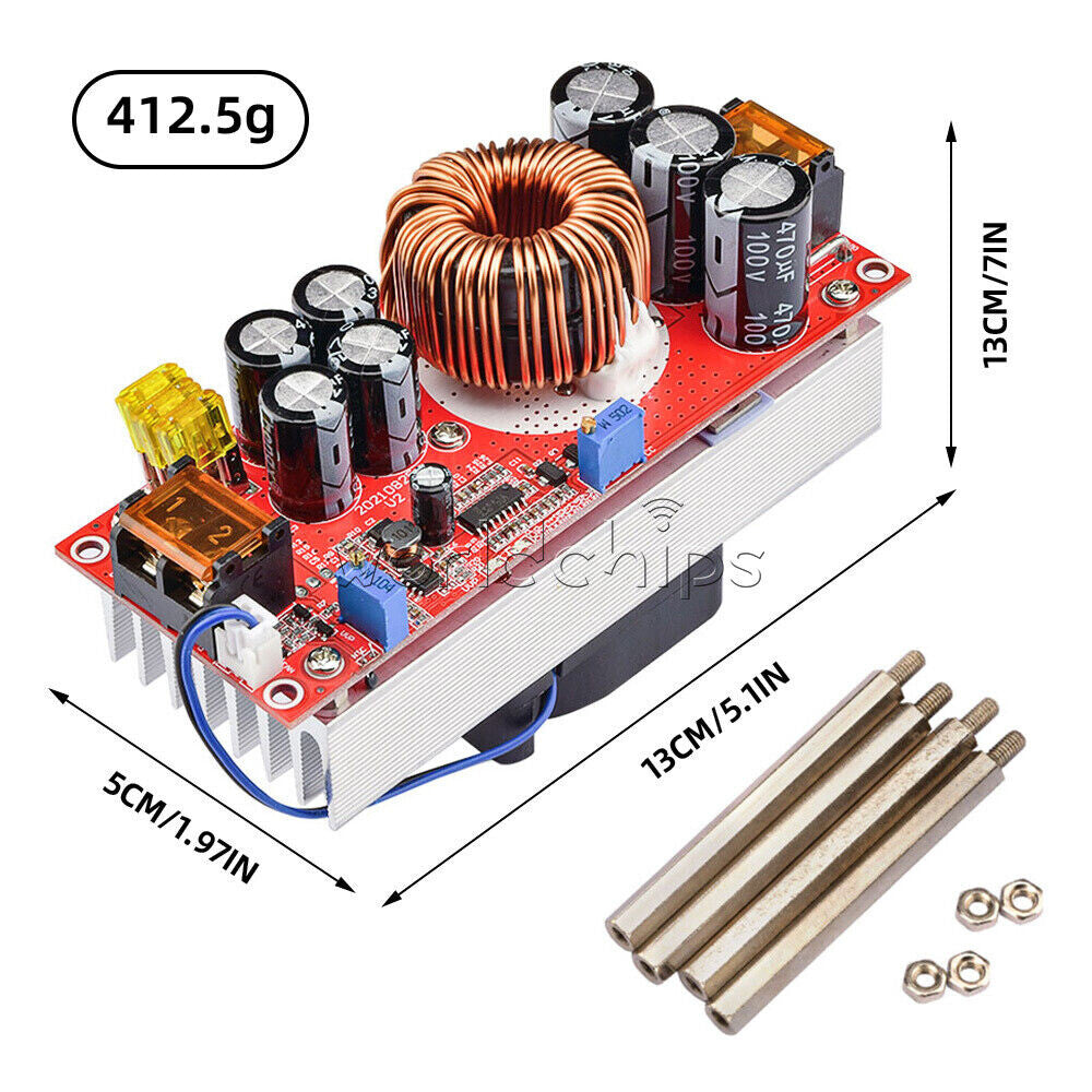 1800W 40A 10V-60V to 12V-90V  DC-DC Boost Converter Step-Up Power Supply Module