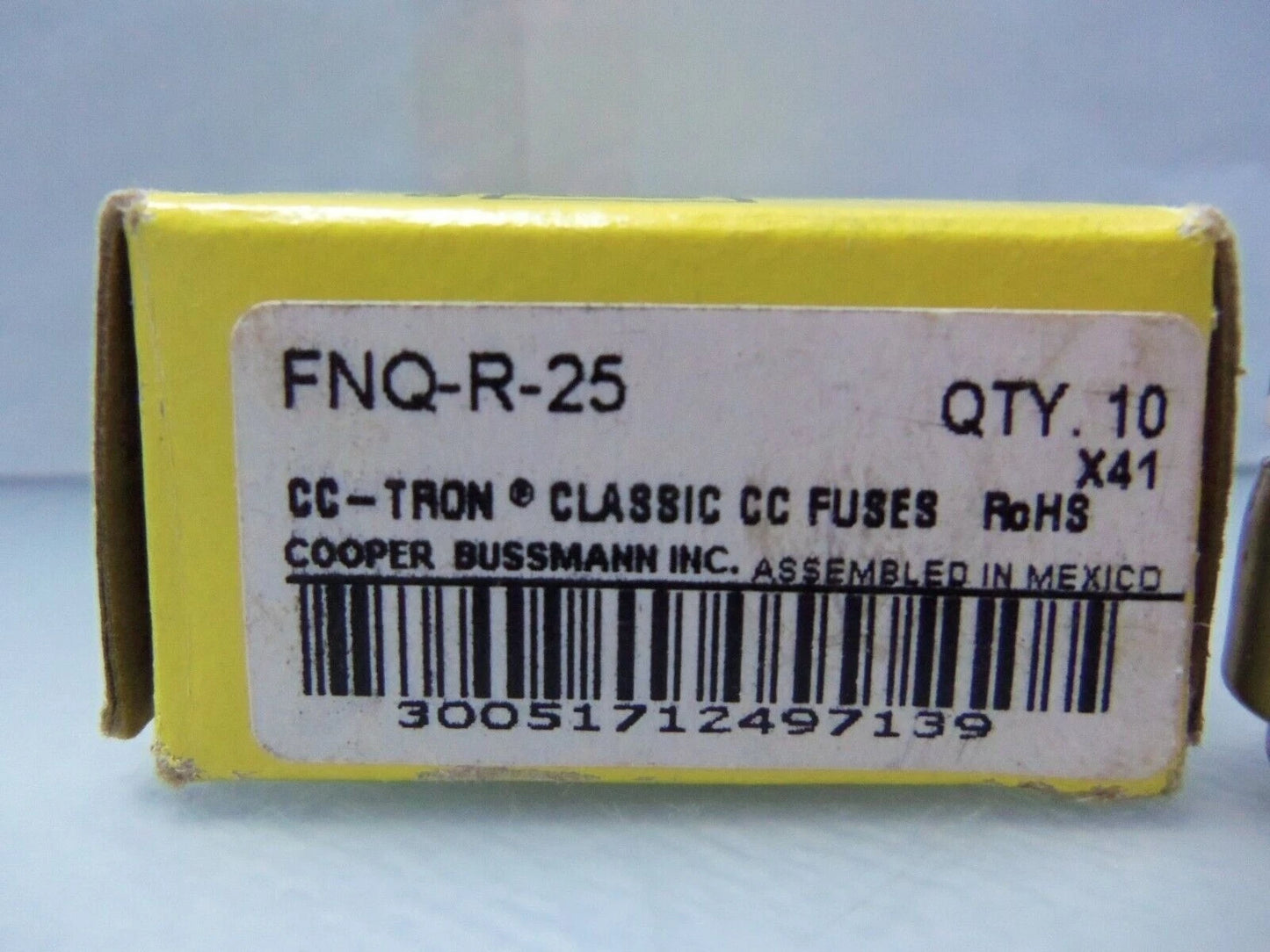 10pcs/box  Bussmann FNQ-R-25 Class CC 25 Amp Fuses 600 Volt Tron #P
