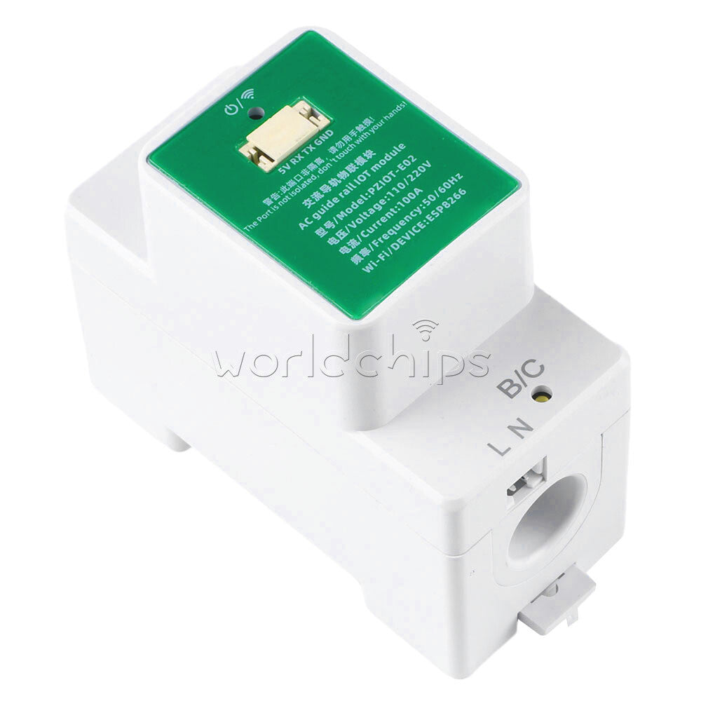 Din Rail Single Phase 100A WIFI Smart Energy Meter Power Monitor AC 110/220V