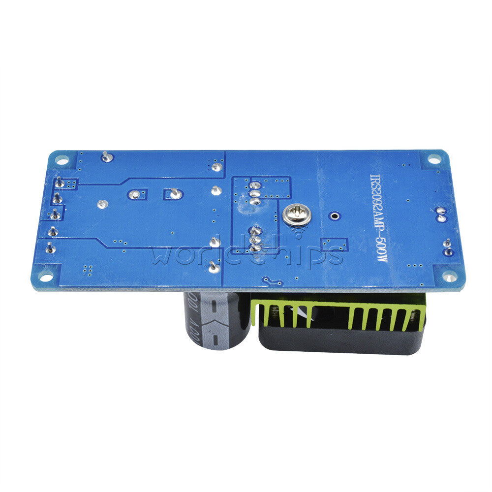 500W IRS2092S Mono Channel Class D Digital Amplifier Board HiFi Power Amp w/ FAN