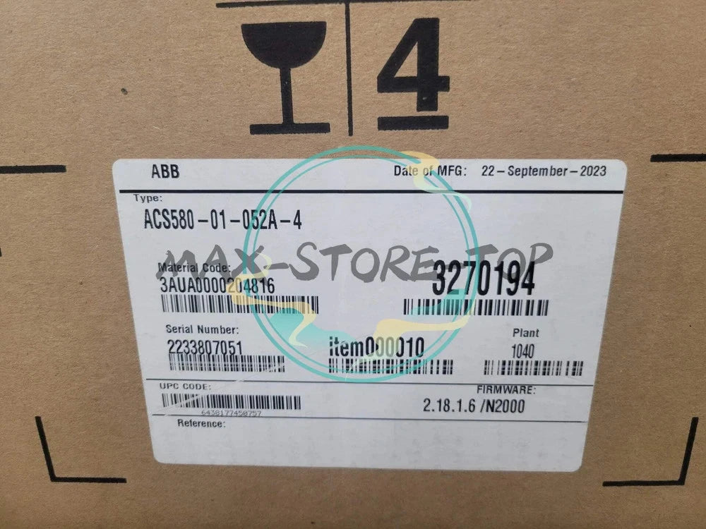 ABB INVERTER ACS580-01-052A-4 PLd 40HP, I2LD 52A FREE SHIP