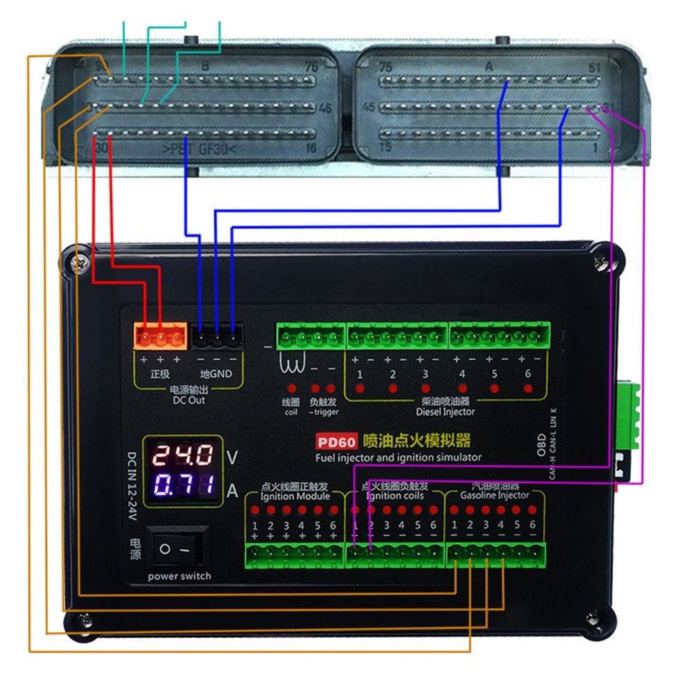 Professional PD60 Simulator for Injector and Ignition Coil Maintenance
