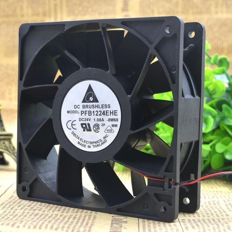 1PC  Delta PFB1224EHE 12CM 12038 24V 1.08A 2-pin Windy Inverter Cooling Fan