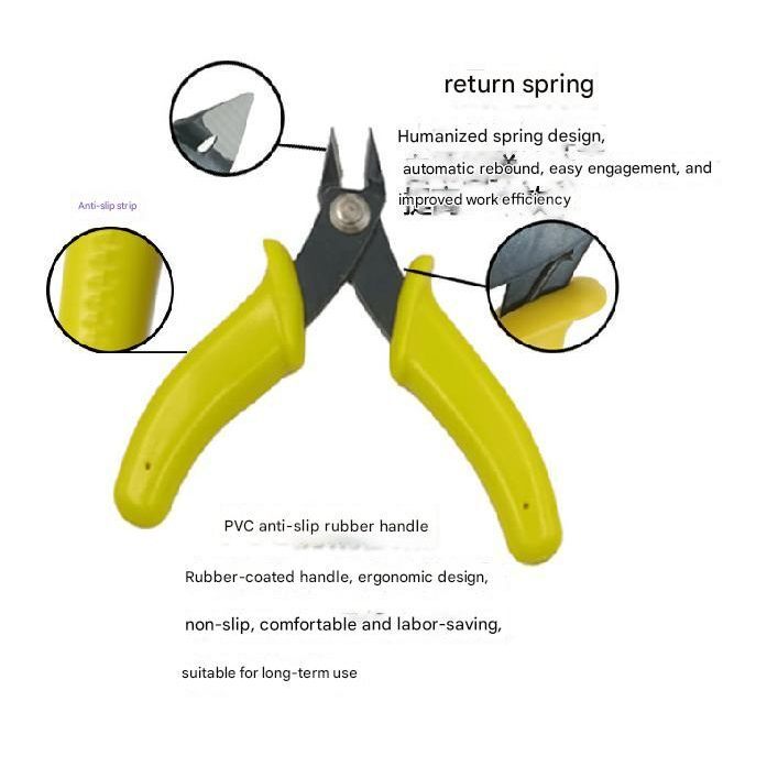 2x 3.5" Mini Needle Nose Pliers Diagonal Pliers Repair Tool for DIY Craft Work