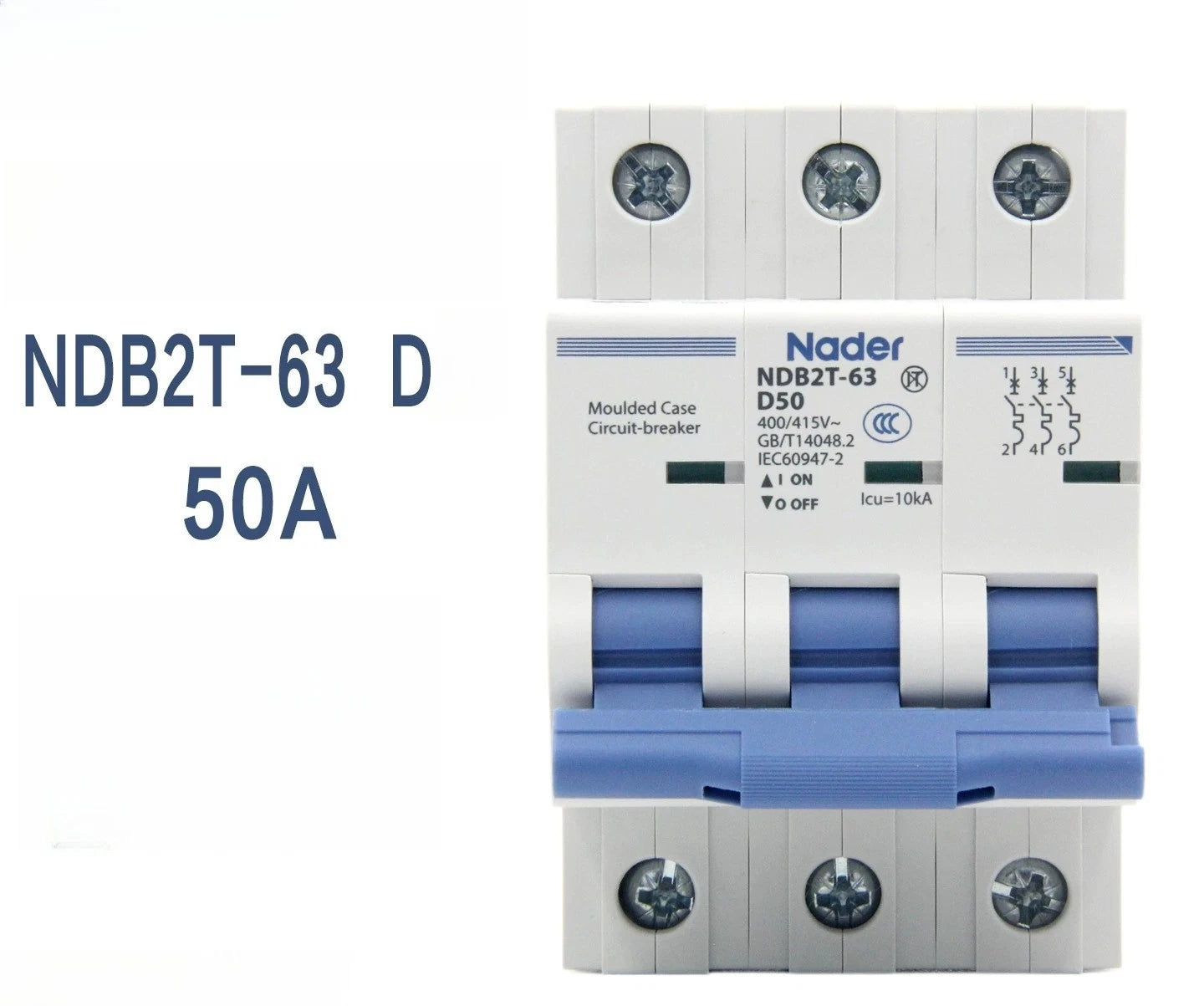 1PCS  FIT FOR Nader NDB2T-63 D50 3P air switch circuit breaker