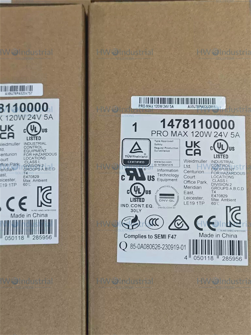 1/Piece  1478110000 Weidmuller Power Supply PRO MAX 120W 24V 5A