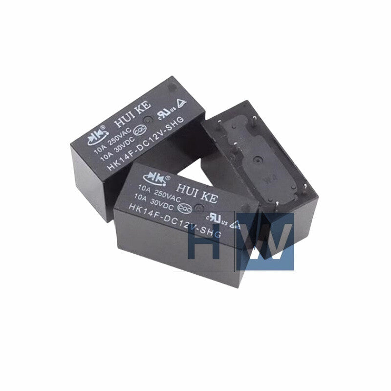5Pcs  HK14F-DC12V-SHG 12VDC One Set Conversion 5-pin 10A250VAC Relay HUIKE