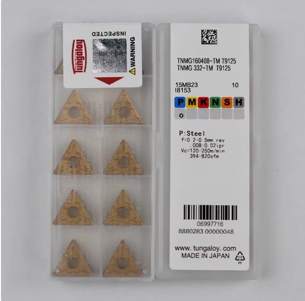 10PCS/box Triangular CNC Blade TNMG160408-TM T9125