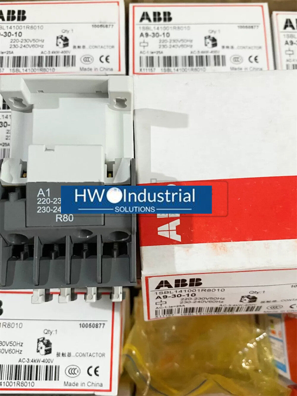 1/piece  ABB AC contactor A9-30-10 AC220V