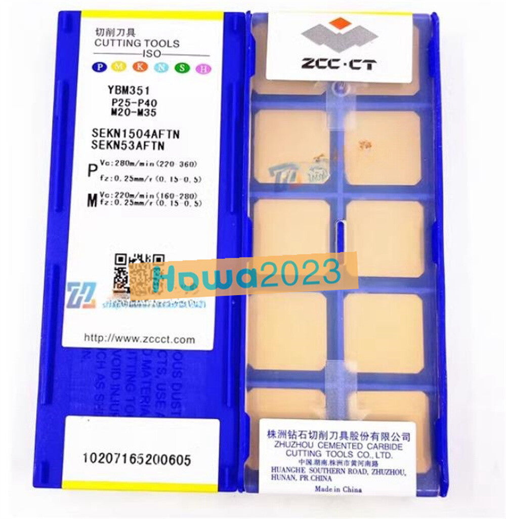10pcs/box ZCC.CT SEKN1504AFTN YBM351 SEKN53AFTN CNC Carbide Inserts