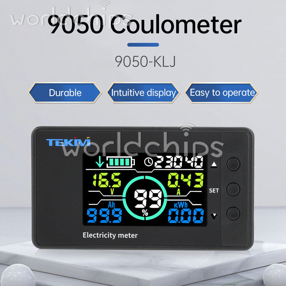 DC7.5~100 Battery Monitor Voltage Ammeter Bi-directional Detection Coulomb Meter
