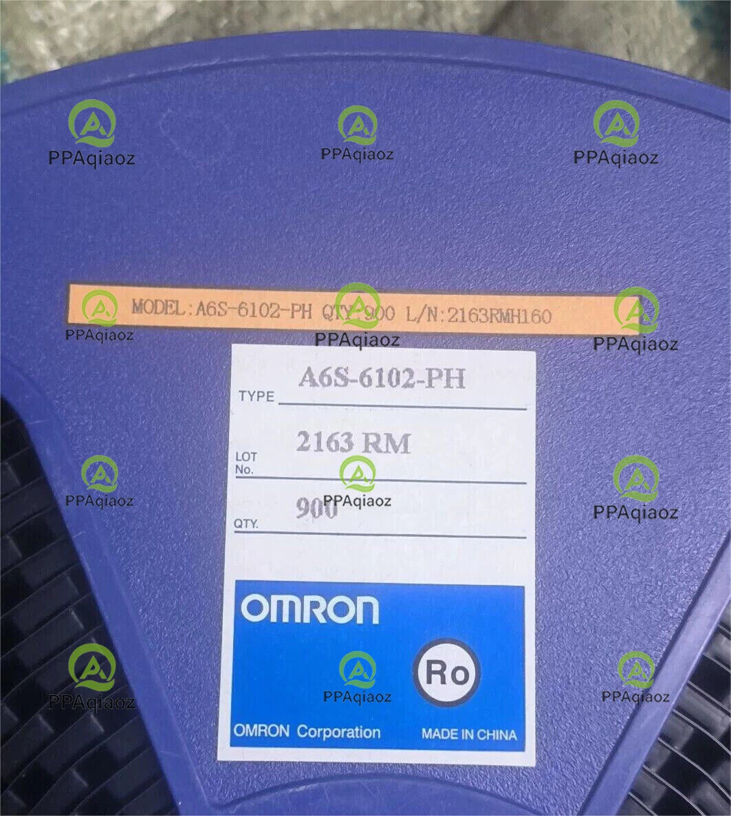 25PCS  OMRON   A6S-6102-PH   SWITCH SLIDE DIP SPST 25MA 24V   .