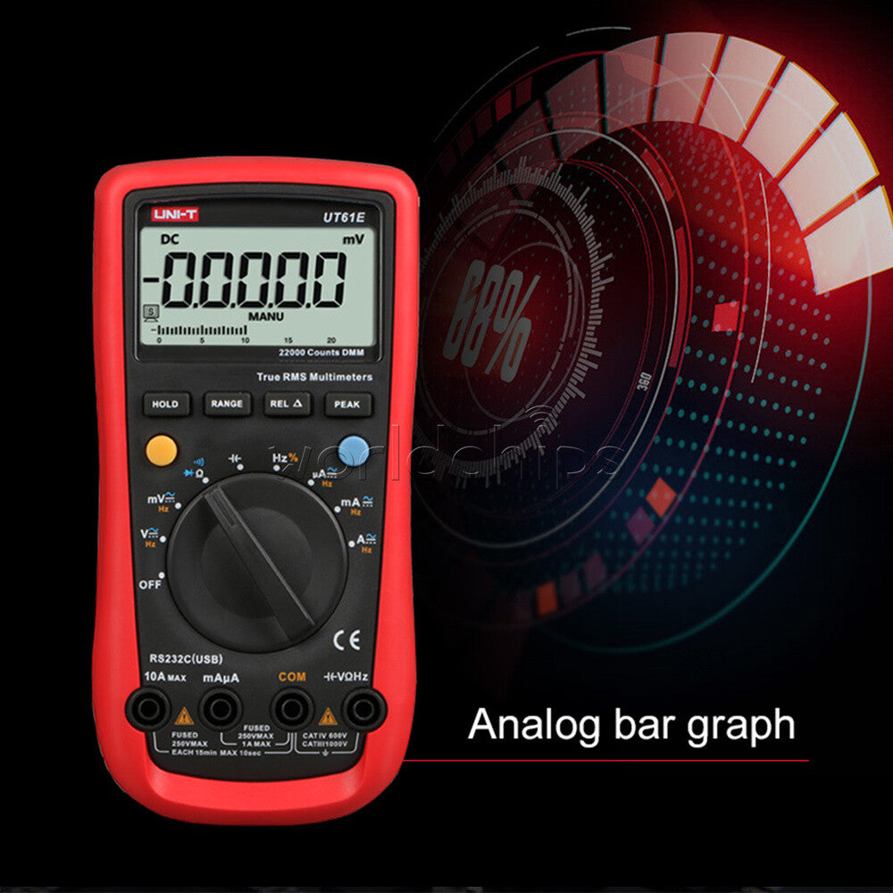 UT61E Digital LCD Multimeter High-precision Universal AC DC Meter Flameproof