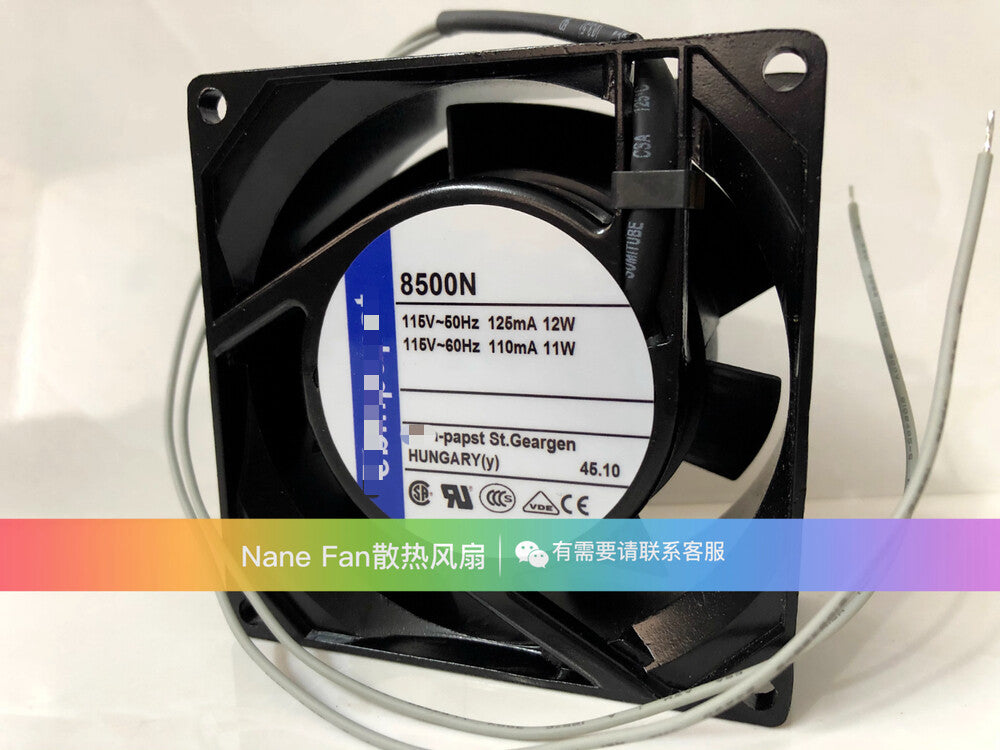 1 PCS Cooling Fan TYP 8500N 8CM 8038 115V 2 WIRE Aluminum frame Plastic leaf