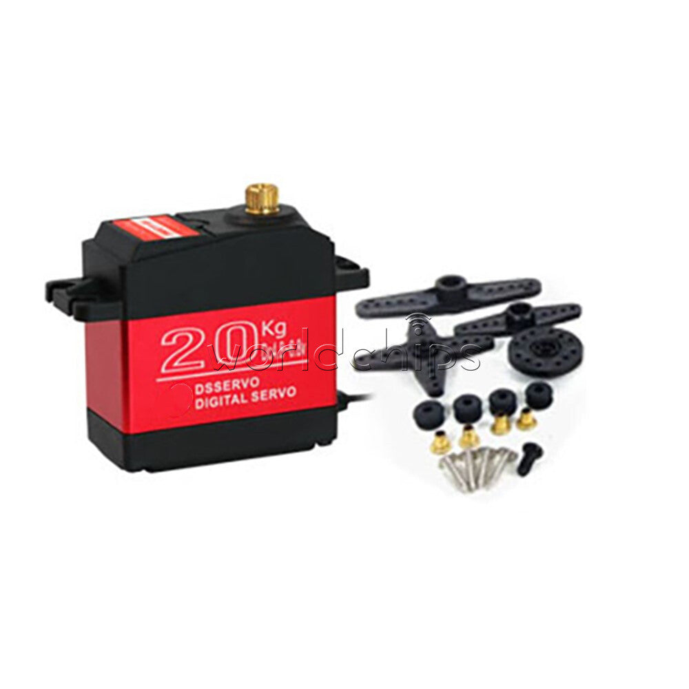 20kg Metal Steering Gear Digital RC Servo Motor 180 Degree High Torque