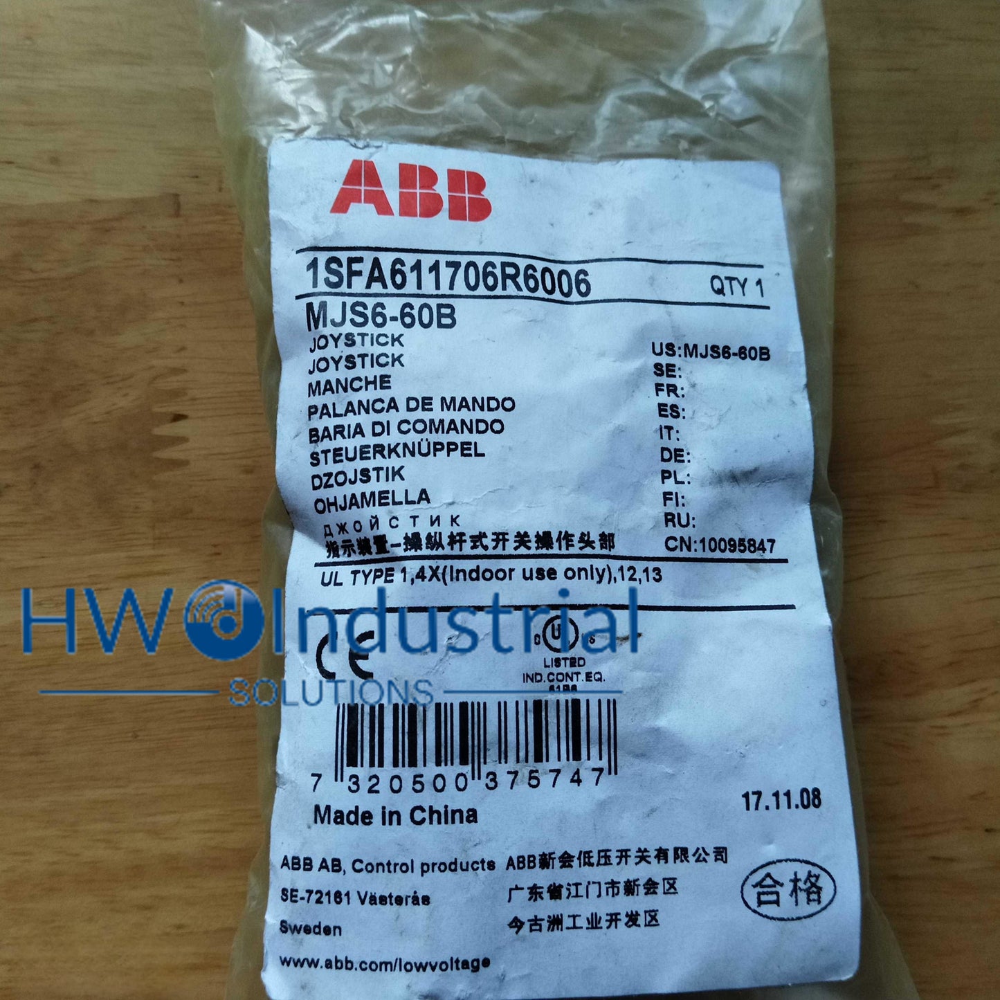 1PC  ABB MJS6-60B Cross Rocker Switch MCB-10 Self Reset