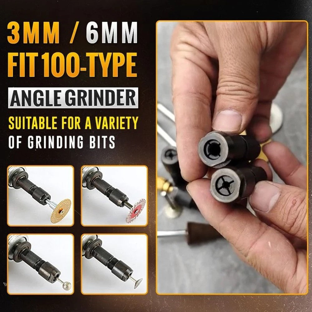 2x 100-Type Angle Grinder Modified Adapter To Straight Grinder Chuck M10 Thread.