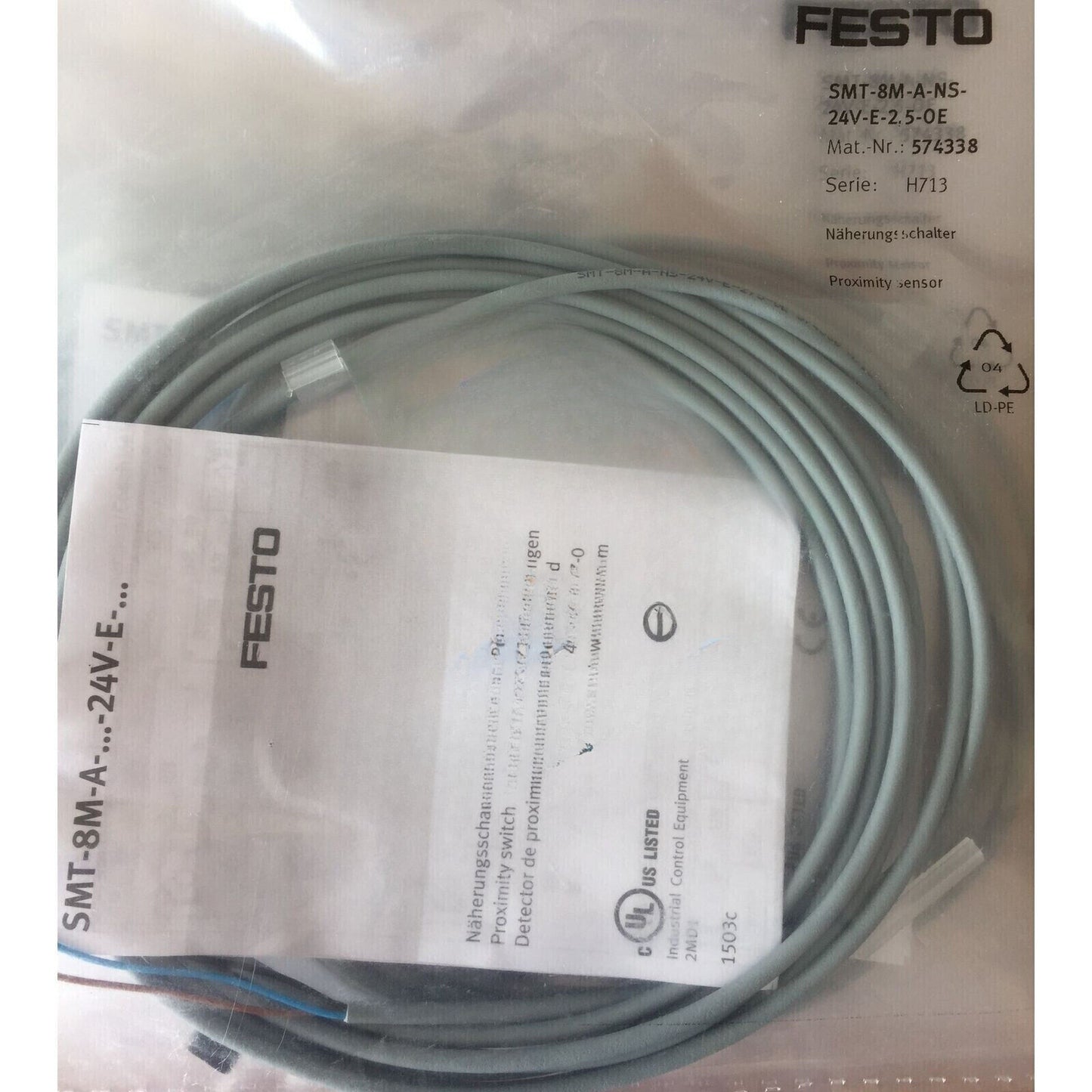 1PCS For FESTO SMT-8M-A-NS-24V-E-2,5-OE Sensor Proximity Switch