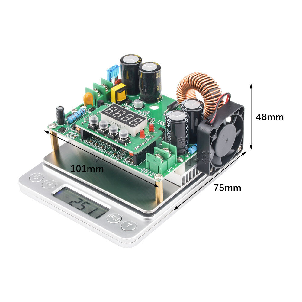 10V-75V to 0-60V CNC Buck Converter DC Voltage Regulator 12A DKP6012 Module