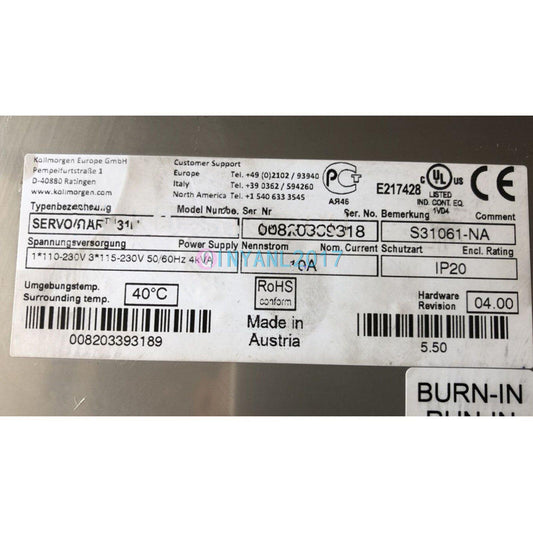 1PC  Kollmorgen SERVOSTAR 310 S31061-NA Servo Drive Fast delivery