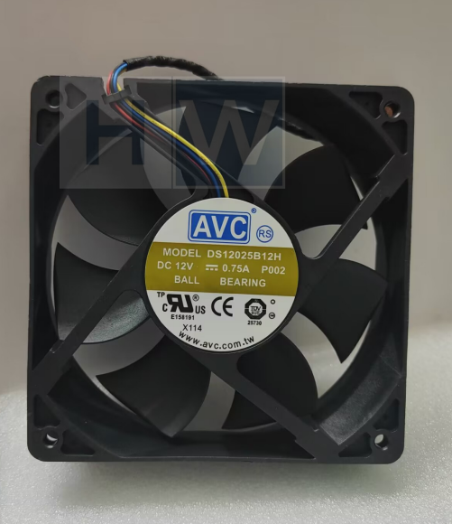 AVC 120mm x 25mm High Airflow PWM Fan 104 CFM 4 Pin DS12025B12H 0.75A 12V