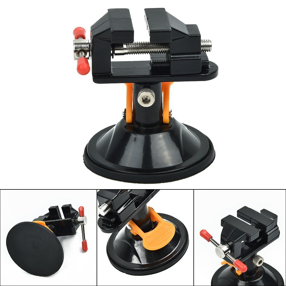 Portable Mini Bench Vise with Elastic Jaws for Jewelry Making Projects