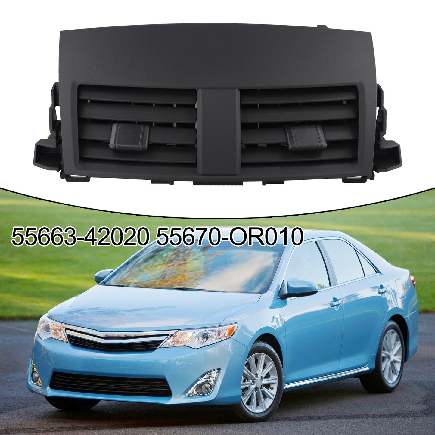 Complete Set Center AC Dash Vents+Trim Bezels For Toyota For RAV4 2006 2012//