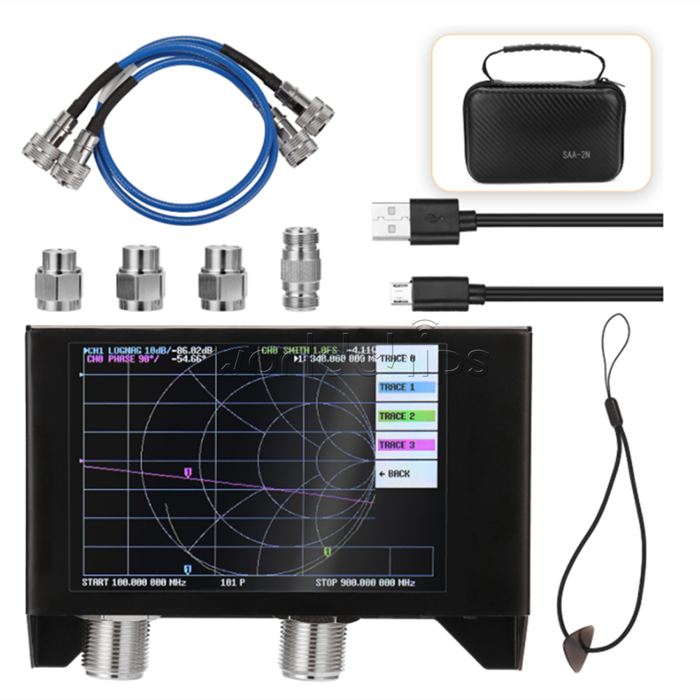 2.8"Inch 4"Inch SAA-2N SAA-2 NanoVNA V2 Vector Network Antenna Analyzer VHF UHF