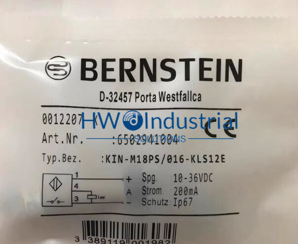 1PC  BERNSTEIN KIB-M18NS/005-KLS12 Proximity Switch Sensor