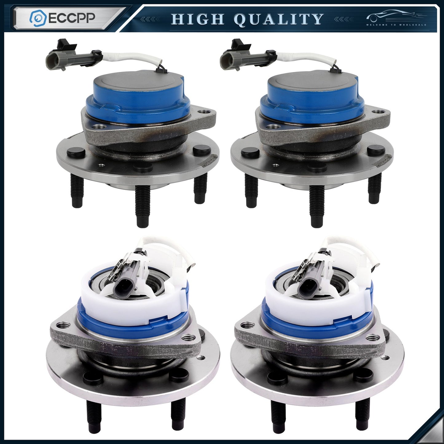 4P Front & Rear Wheel Hub Bearings For Cadillac STS 2005-2011 CTS 2003-2007 RWD
